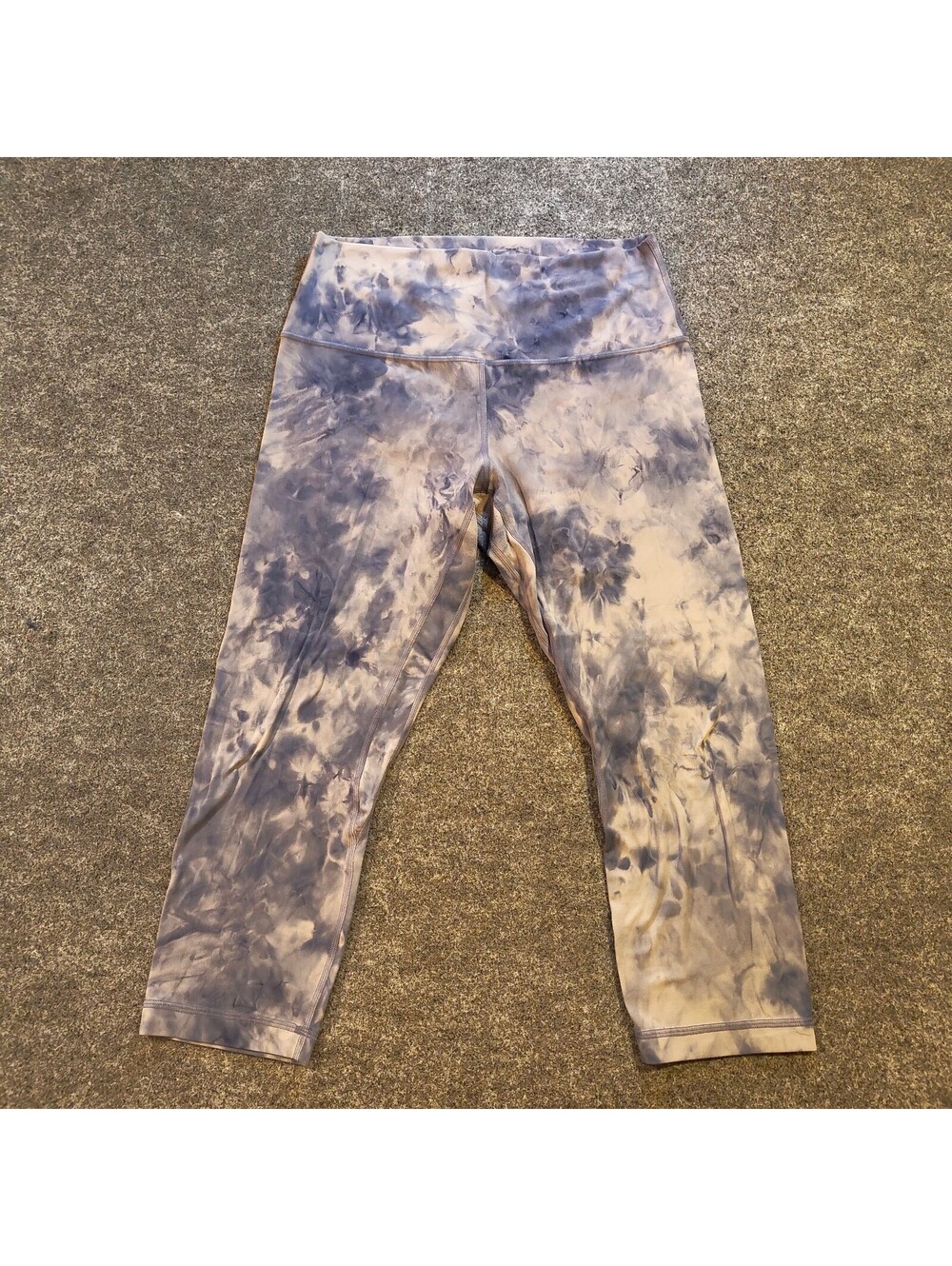 Lululemon Align High-Rise Crop 21 Leggings Blue Purple Tie Dye Size 10